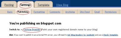 New Blogger (formerly beta) Custom Domain