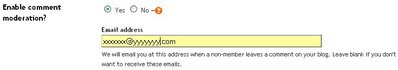 Blogger setting to enable comment moderation
