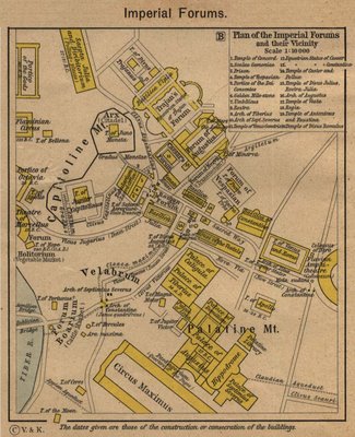 Map of Imperial Fora: click to enlarge