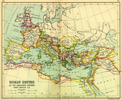 Roman Empire at its peak: click to enlarge