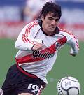 Una postal. Ortega con la camiseta de River