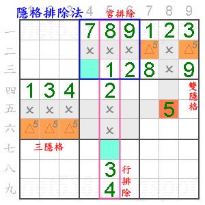 數獨_隱格排除法_4