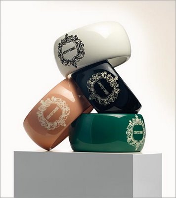 stamped logo bangle robert cavalli eluxury
