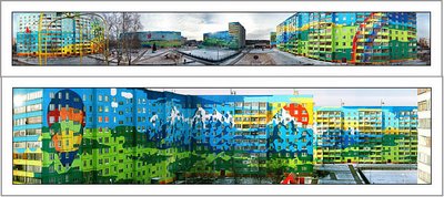 painted russian tower blocks
