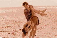 Chazz and Susan on the beach at the West Hamptons