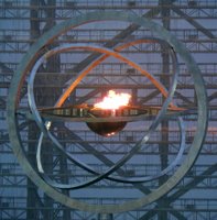 The olympic flame in Khalifa stadium