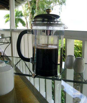 alex twyman's old tavern coffee in the bodum cafetiere at strawberry hill