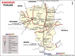 Sangrur District Map