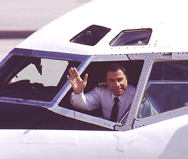 John Travolta in his personal Boeing 707