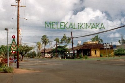 Mele Kalikimaka, Kaunakakai, Molokai, Jan. 2002