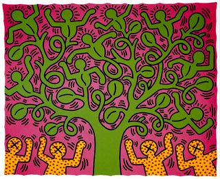 Keith Haring. El estilo de Haring refleja el ethos de la generación Pop y de la cultura callejera del East Villagede Manhattan.