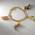 Kenneth Jay Lane Fashion jewelry (8inch Enamel Shoe Charm Bracelet) for sassy and chic Women, Teen and Girls