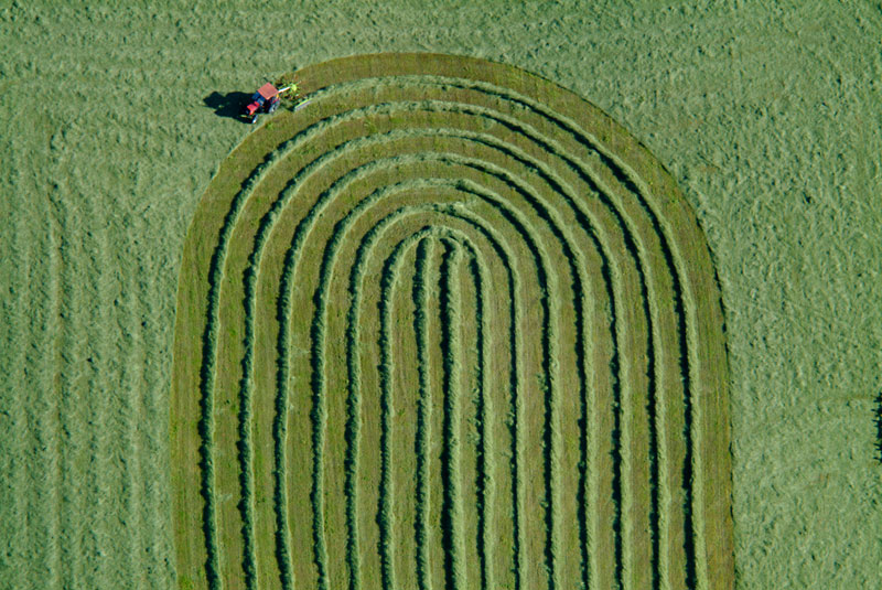 Turning hay over