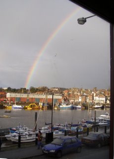 Rainbow over Whitby, this morning