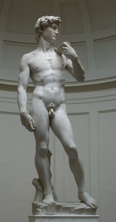 David by Michelangelo (rudey nudey man)