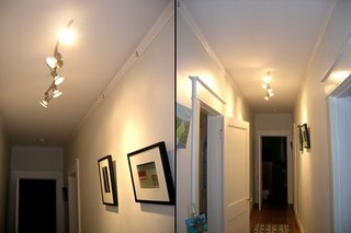 A hallway light bright enough to light up our long hallway!