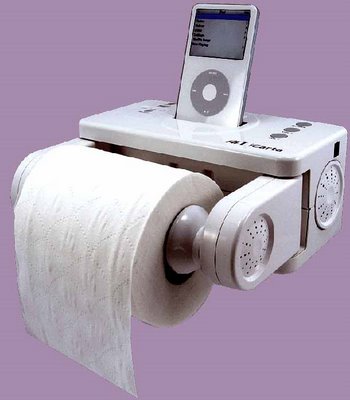 iPod toilet paper holder