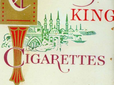 Chesterfield Cigarette logo - detail of package - minarets and domes