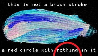 this is not a brush stroke; a red circle with nothing in it, by allan revich, 2007