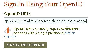 OpenID login