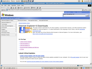 Running Internet Explorer on Fedora Core 6 Linux