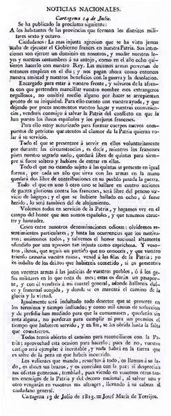 CARTAGENA 1823