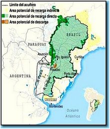 Mapa de nuestra cuenca acuífera guaraní