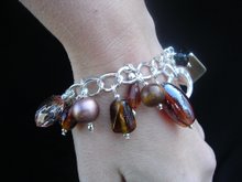Charm Bracelet £11   Browns, coppers, silver