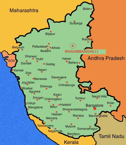 Le Karnataka, au sud-ouest du pays