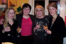 Mary, Cheryl, Val, Clare in 2004