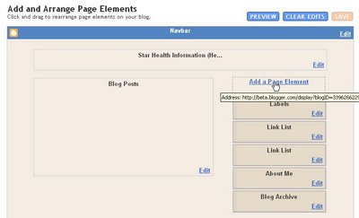 Blogger beta Layout