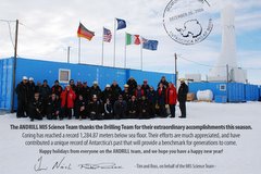 il gruppo Andrill dall'Antartide il 26 dicembre
