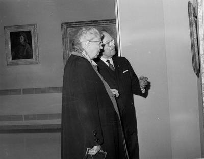 Former President Truman with Mrs. Roosevelt at Library
