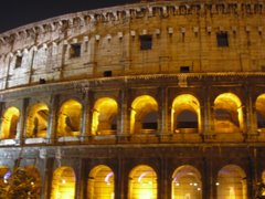 The colosseum at night