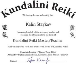 Kundalini Reiki Certificate