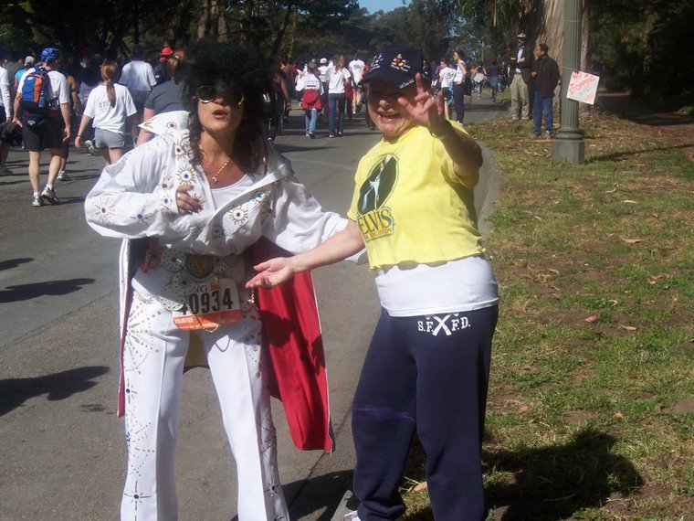 5/19/07 - Susan and a Lady Elvis at Bay to Breakers
