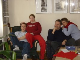 Stine, Michael, Jostein og meg i Oslo