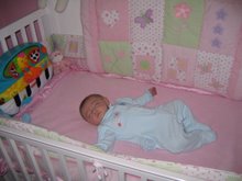 Sleeping in my crib