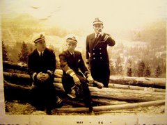 Father with fellow officers in Vancouver