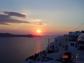 Sunset in Santorini, Greece