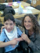 Sam and Rhona at Corseford school open day