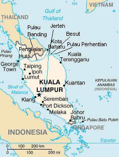 Lansi-Malesian kartta