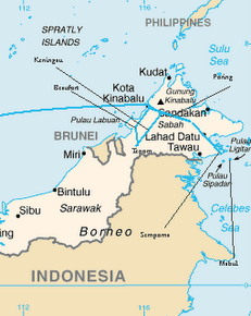 Itamalesia eli Sabah ja osa Sarawakia