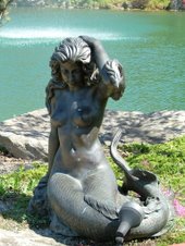 Mermaid by the Koi Pond