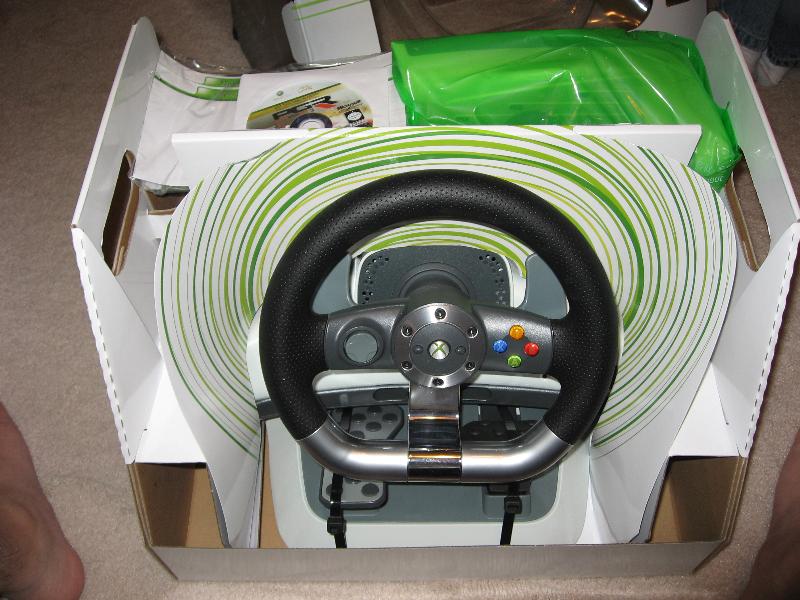 microsoft xbox 360 wireless racing wheel