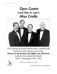 Misa Criolla con Opus Cuatro. 7 de diciembre de 2009.Pilar.