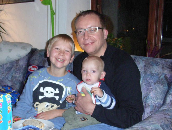 Bjarne with his two nephews Ian and Robin