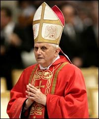 Ratzinger In His Spiffy New Pope Outfit