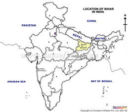Map of Bihar, India