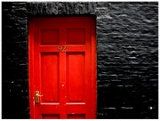 Red Door Black Wall